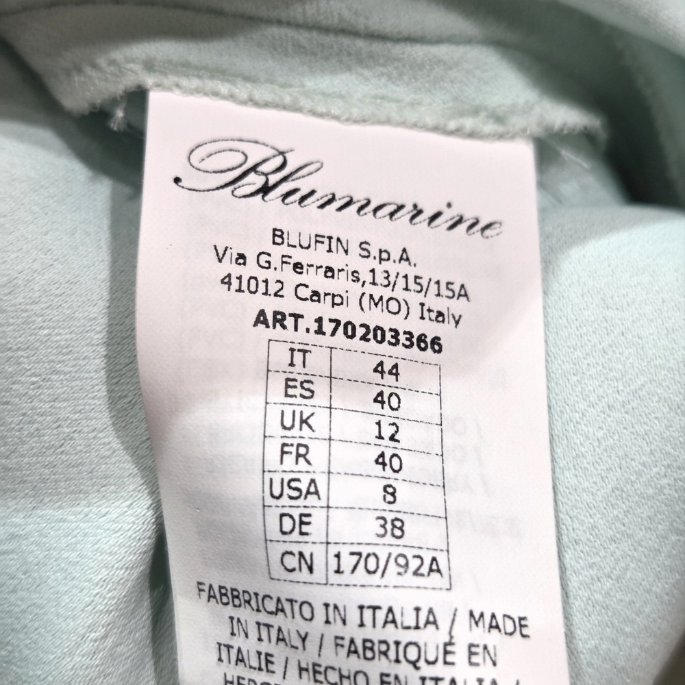 Blumarine Beaded Embroidered Aqua Gown • Made in Italy Sheer Floral Maxi Dress - Picture 9 of 15